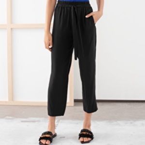 ✨ & Other Stories Belted Black Trousers Pants